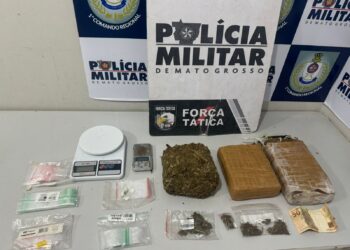 Dois homens são presos pela PM suspeitos de tráfico de drogas em Cuiabá