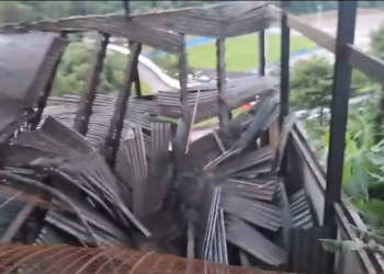 Laje de prédio desaba e deixa um desaparecido em Cotia (SP)